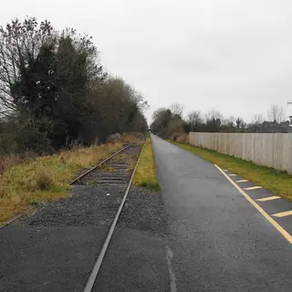 The Old Rail Trail running beside its surviving length of track