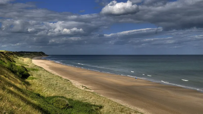 The long sandy strand and dunes at Curracloe, County Wexford