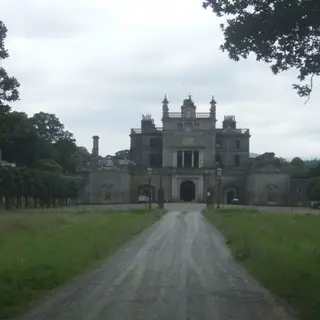 The long drive up to the front of Curraghmore House between its trees
