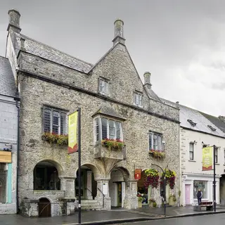 The stone front and arcade of Rothe House on Parliament Street in Kilkenny
