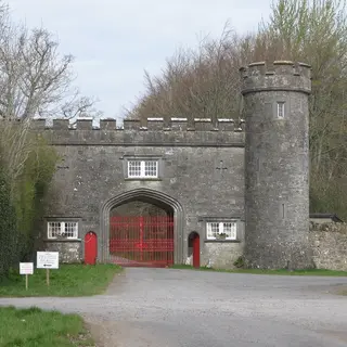The castellated gate lodge at Tullynally Castle, Castlepollard