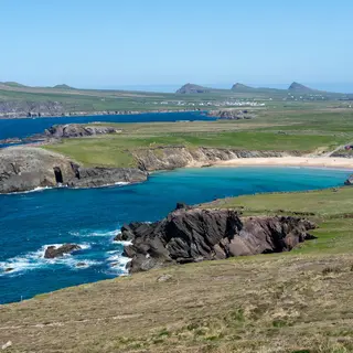 The beach and cliffs at Slea Head on the Dingle peninsula