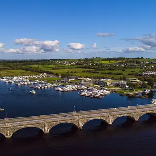 The bridge and marina on the Shannon at Banagher, County Offaly