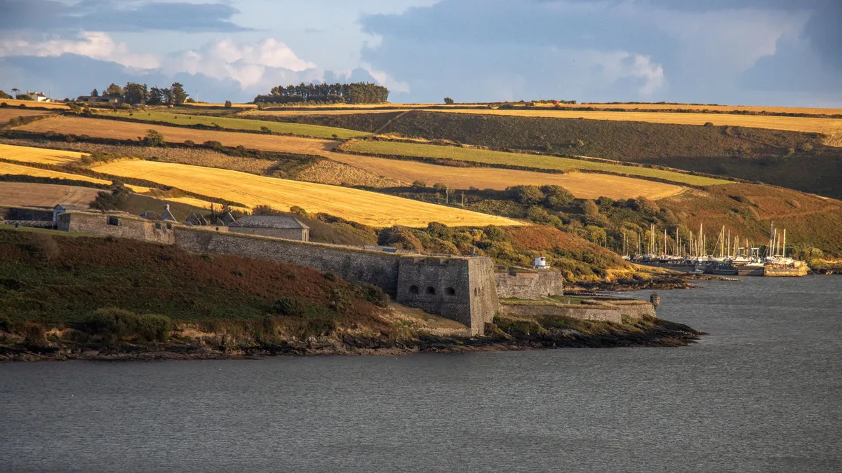 Kinsale harbour with Charles Fort on the far shore