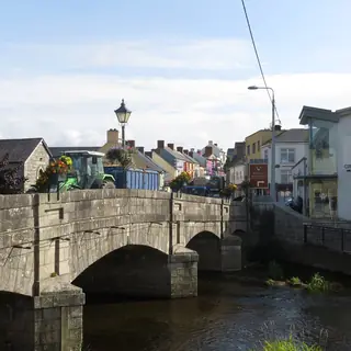 The stone road bridge over the River Slaney in Tullow, County Carlow