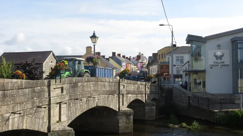 The stone road bridge over the River Slaney in Tullow, County Carlow