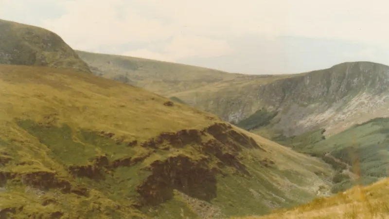 The high sides of the Glenmalure valley on the climb to Mullacor