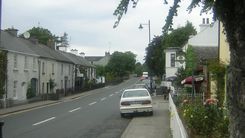 The main street through the village of Glasson, County Westmeath