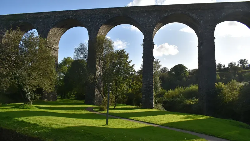 The stone arches of the Kilmacthomas viaduct that carries the Waterford Greenway
