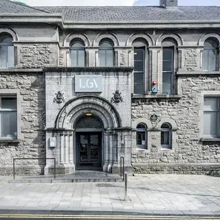 The stone frontage of Limerick City Gallery of Art