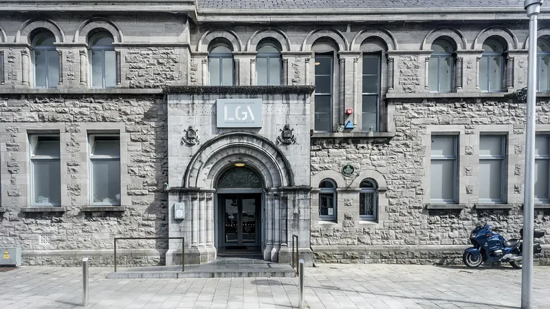 The stone frontage of Limerick City Gallery of Art