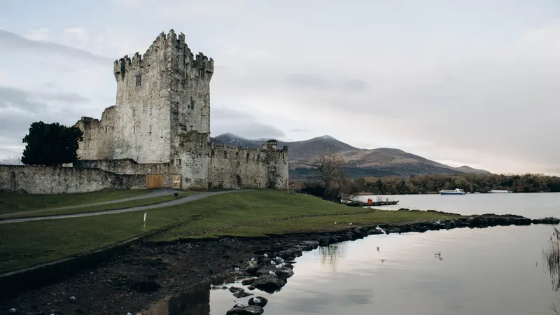 Ross Castle standing on the shore of Lough Leane at Killarney