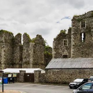 The gabled ruins of Manorhamilton Castle, County Leitrim