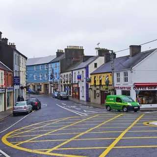 The painted shopfronts along Bridge Street in Carrick-on-Shannon