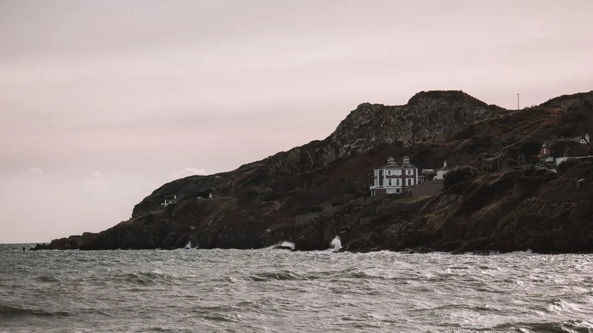The rugged coast of Howth Head seen from the water