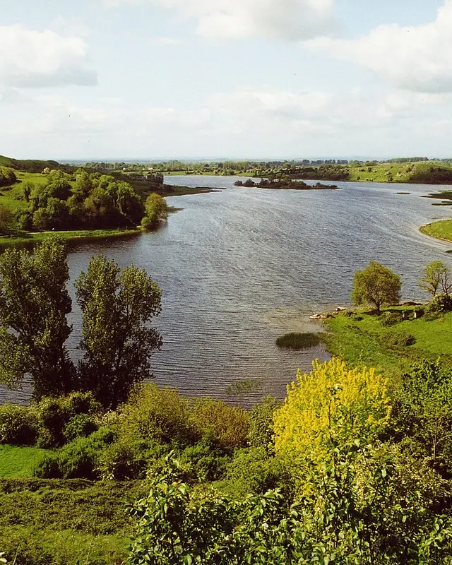 Reed beds and open water at Lough Gur, County Limerick