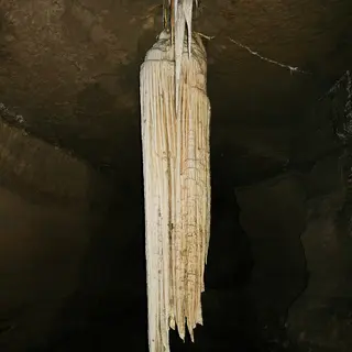 The Great Stalactite hanging from the roof of Doolin Cave