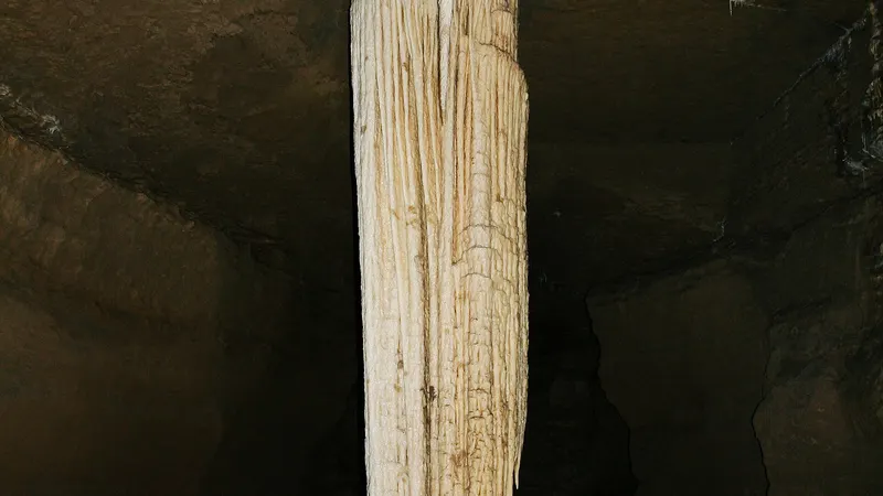 The Great Stalactite hanging from the roof of Doolin Cave