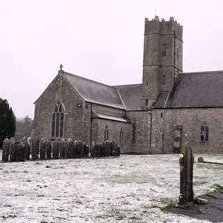 The church and graveyard at Multyfarnham Friary, County Westmeath