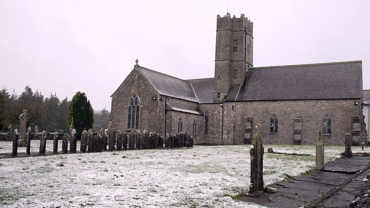 The church and graveyard at Multyfarnham Friary, County Westmeath