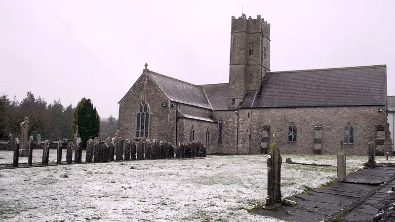 The church and graveyard at Multyfarnham Friary, County Westmeath