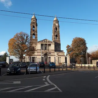 The twin towers of the Cathedral of Christ the King in Mullingar
